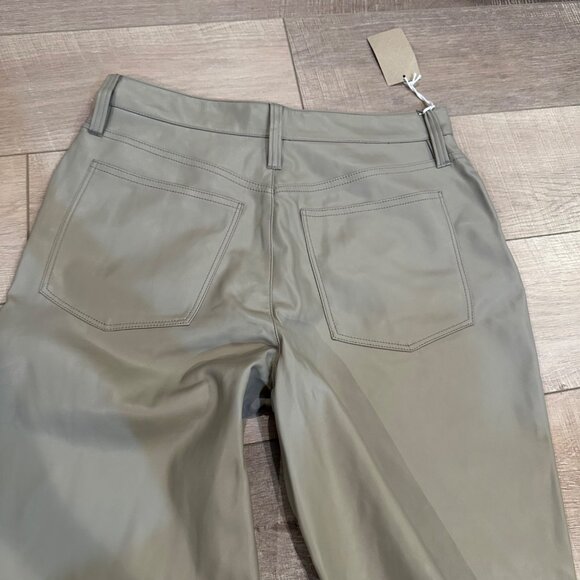 MADEWELL WOMENS PERFECT STRAIGHT HIGH RISE FAUX TAN LEATHER PANTS NEW SIZE 29 - Picture 13 of 13